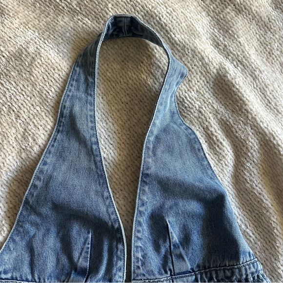Princess Polly Sequoia Denim Halter Top in Blue Size 6 NWT - Picture 8 of 14
